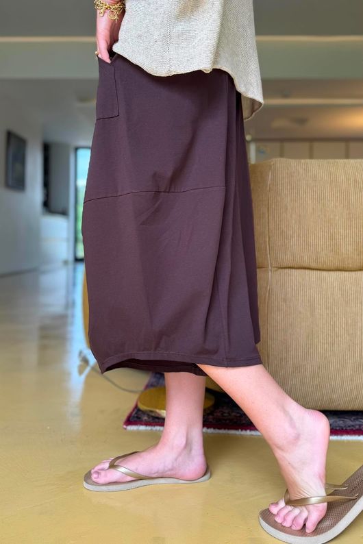 Oscar Pleat Culotte Chocolate